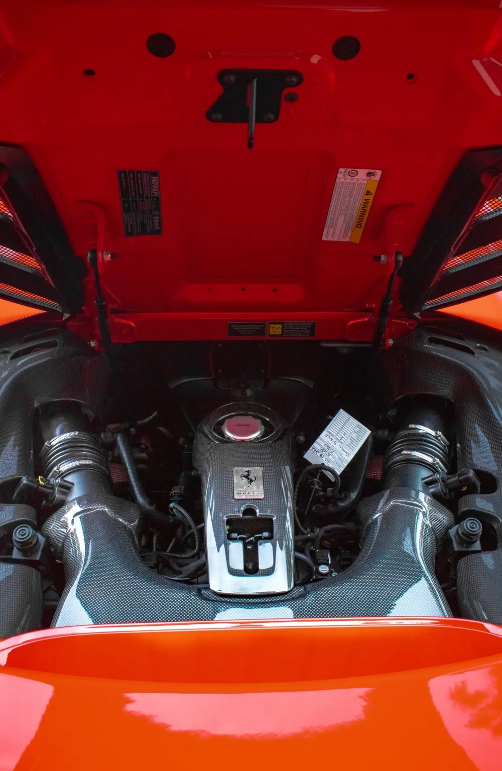 Ferrari V8 engine bay