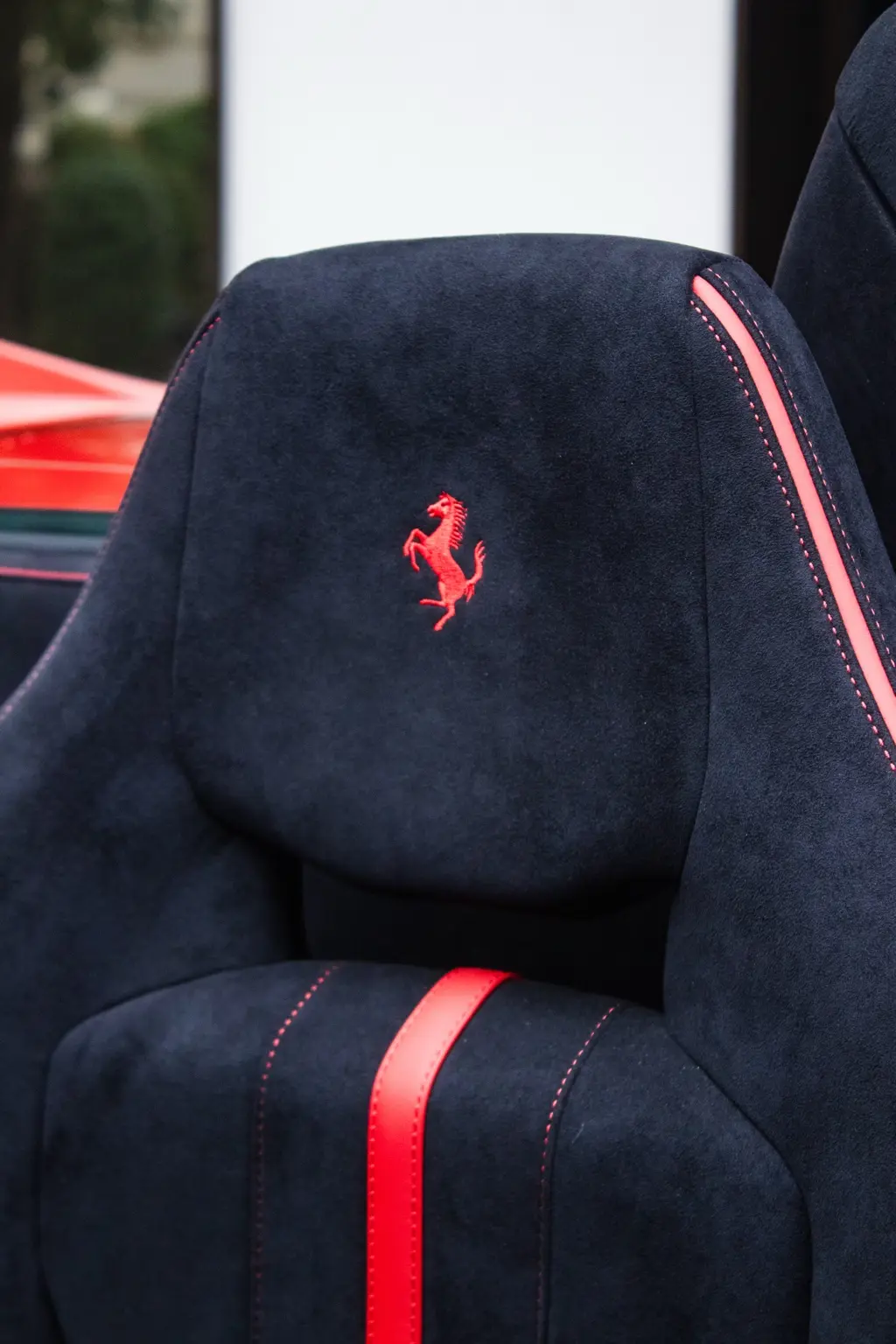 Ferrari Alcantara seat detail