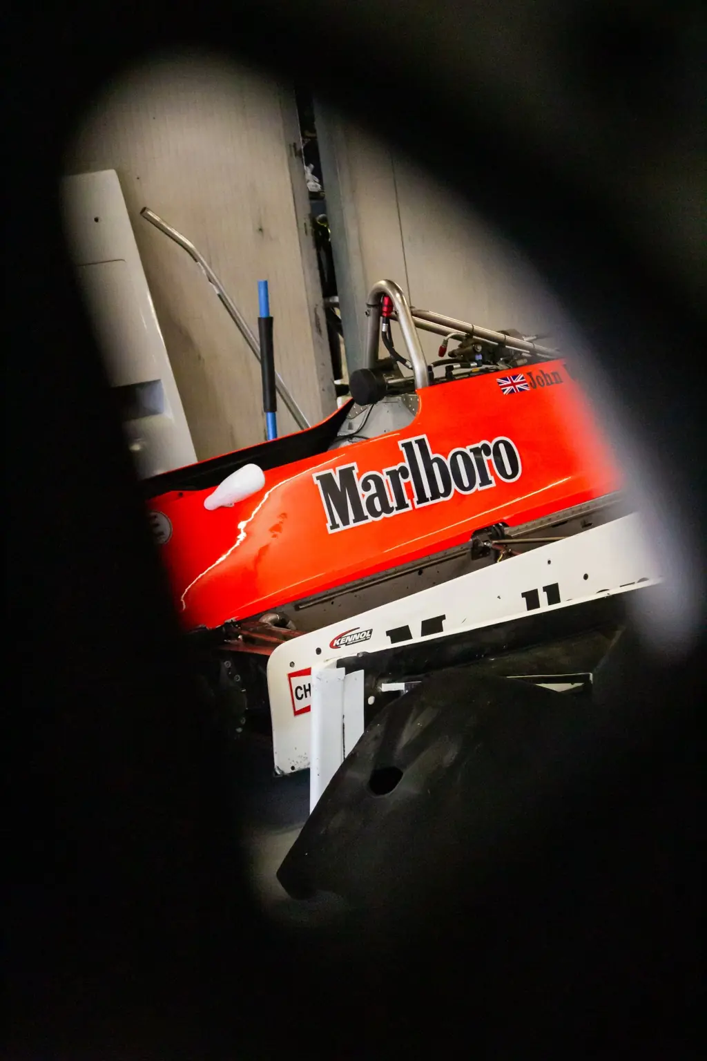 Dettaglio di una monoposto storica di Formula 1